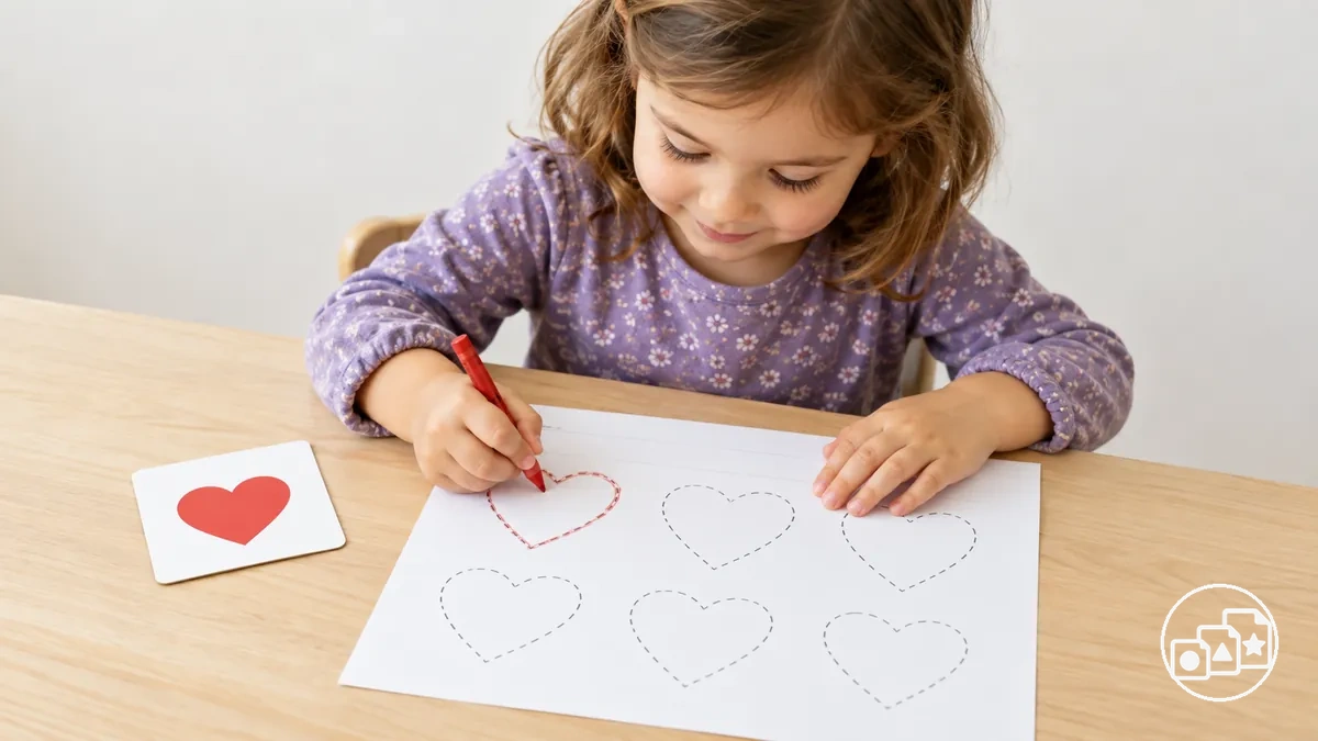 Enfant renforçant une compétence familière avec une fiche d’activités ciblée